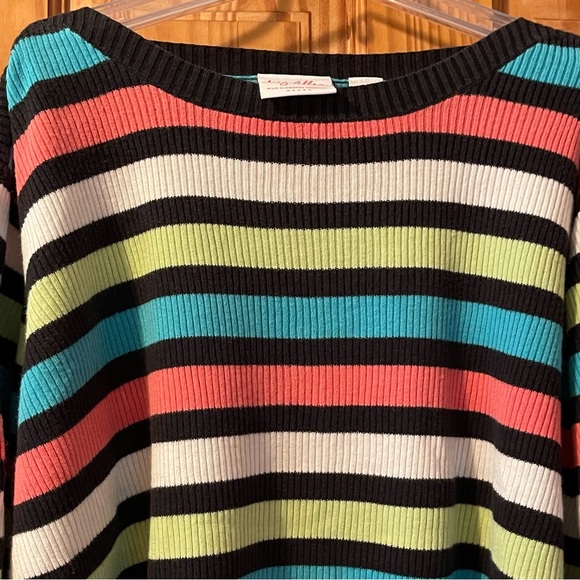 Super Cute Meg Allen Striped Sweater, Size 3X - Picture 2 of 7